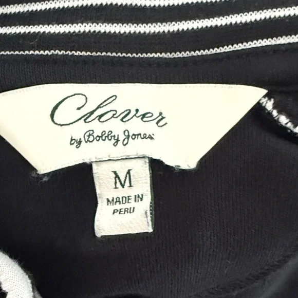 Clover by Bobby Jones Trump National Bedminster Half-Zip Pullover Large Black - Picture 3 of 4